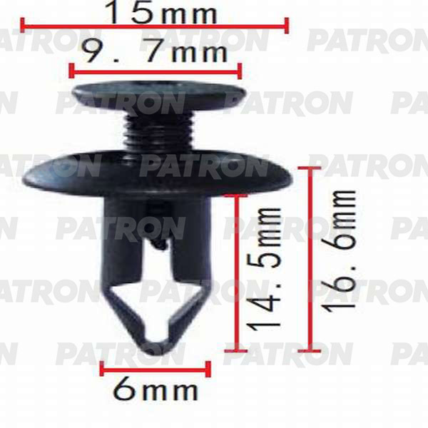 P37-0492 PATRON Клипса пластмассовая