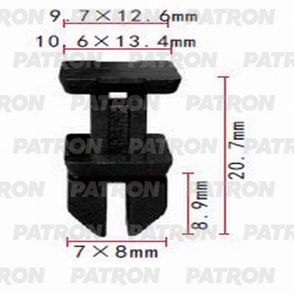 P37-0918 PATRON Клипса пластмассовая