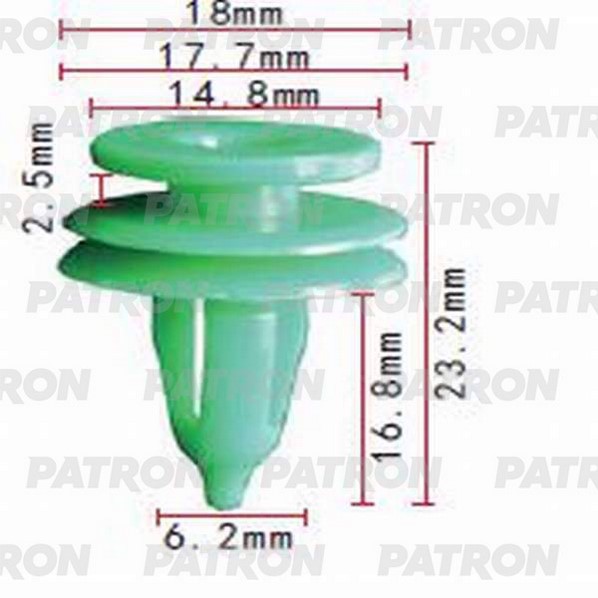 P37-0930 PATRON Клипса пластмассовая