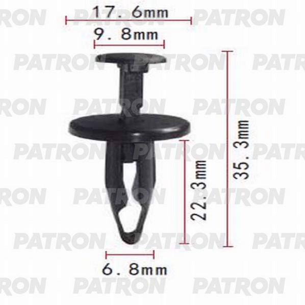 P37-0976 PATRON Клипса пластмассовая