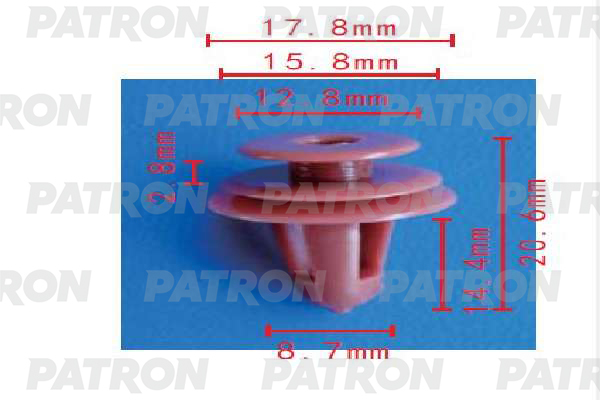 P37-1803 PATRON Клипса пластмассовая