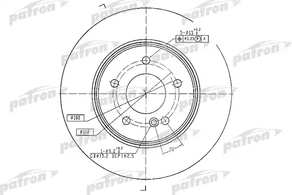 PBD4134 PATRON Тормозной диск