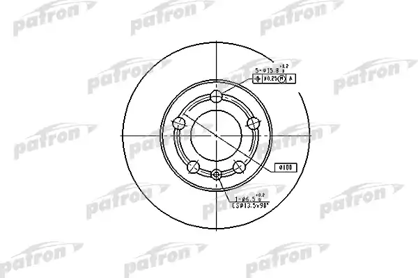 Тормозной диск PATRON PBD4253