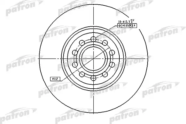 PBD4262 PATRON Тормозной диск