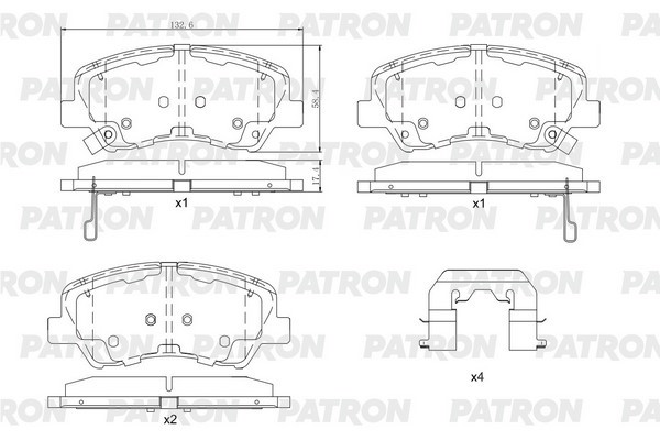 PBP017 PATRON Тормозные колодки