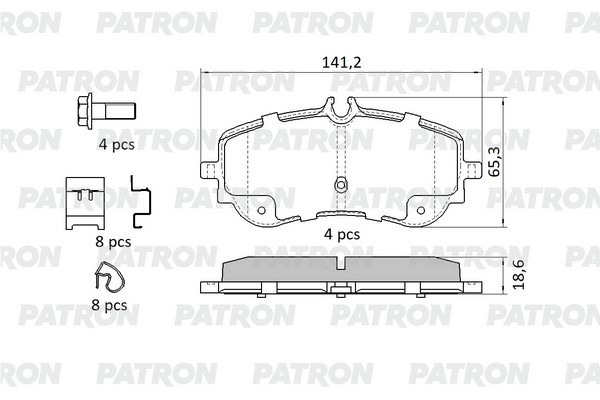 PBP244 PATRON Тормозные колодки