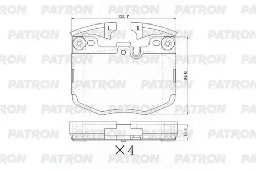 Колодки тормозные дисковые пер. bmw 3/4/5/6/7/x5/x6/x7-series 17- (brembo)