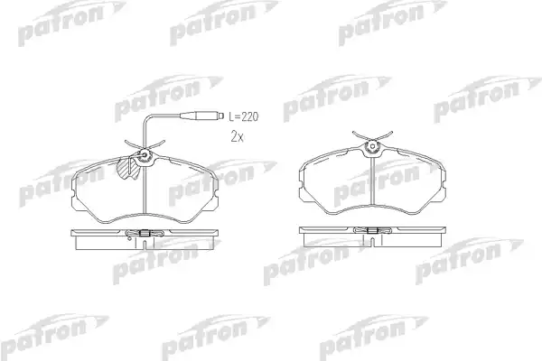 PBP510 PATRON Тормозные колодки