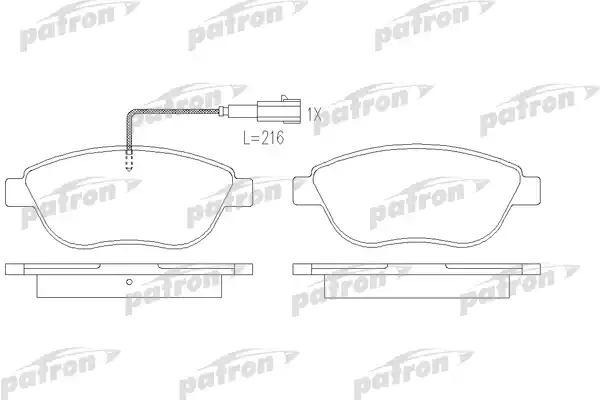 PBP7009 PATRON Тормозные колодки