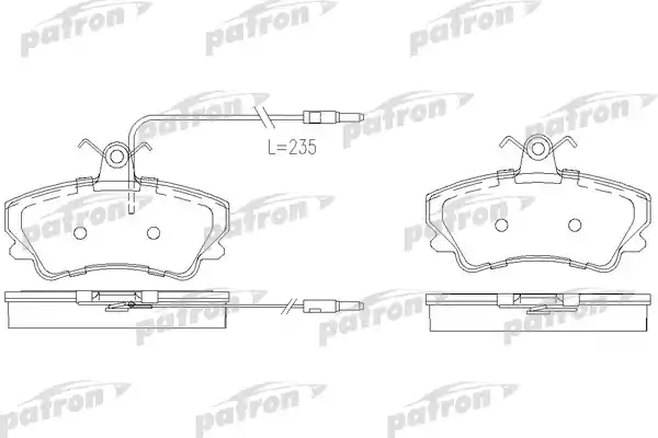 PBP880 PATRON Тормозные колодки