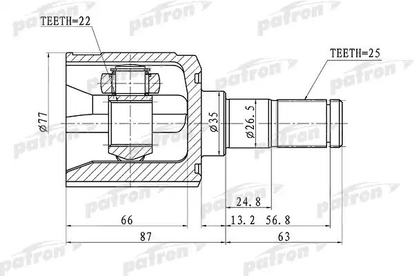 PCV1003 PATRON ШРУС