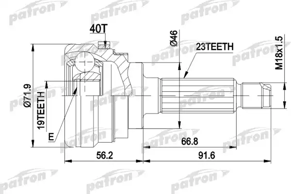 PCV1280 PATRON ШРУС