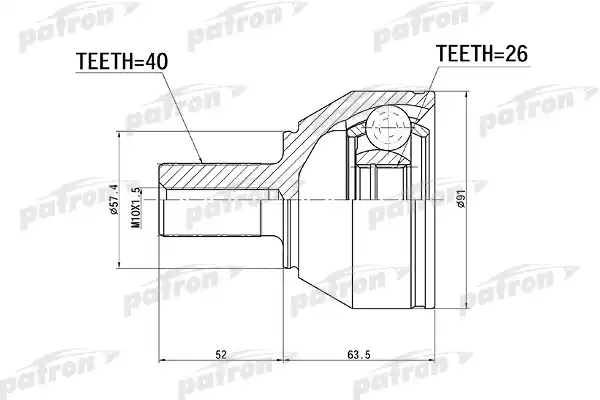 PCV1337 PATRON ШРУС