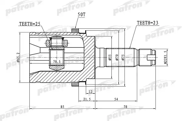 PCV1338 PATRON ШРУС