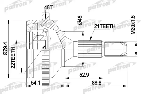 PCV1382 PATRON ШРУС