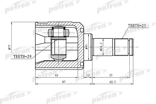 PCV1392 PATRON ШРУС