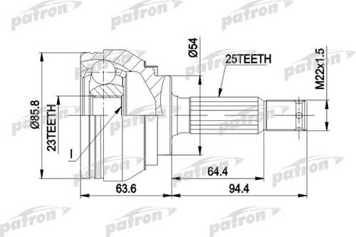 PCV1404 PATRON ШРУС наружн к-кт