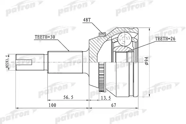 PCV1436 PATRON ШРУС