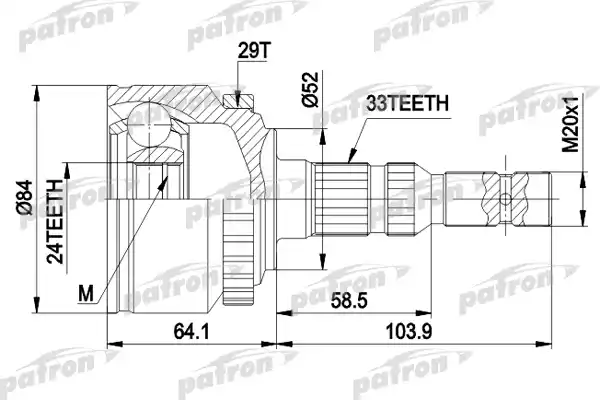 PCV1452 PATRON ШРУС