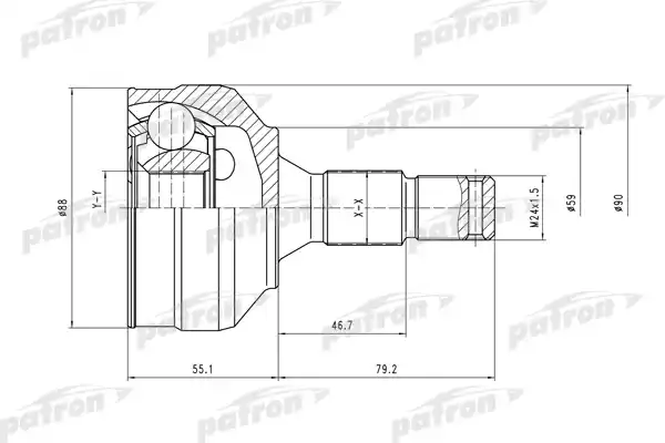 ШРУС PATRON PCV1455