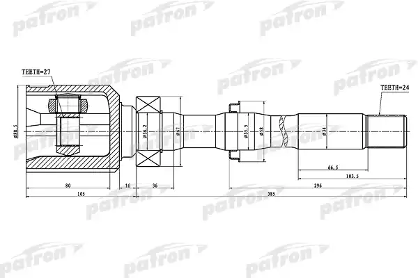 PCV1459 PATRON ШРУС