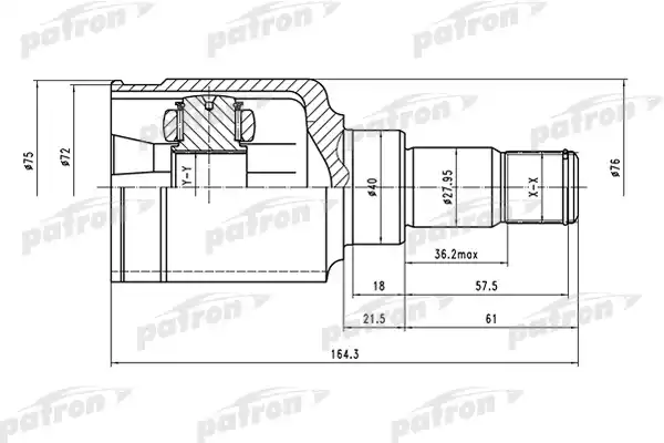 PCV1481 PATRON ШРУС