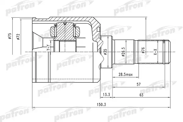 PCV1516 PATRON ШРУС