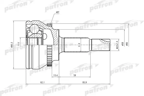 PCV1544 PATRON ШРУС