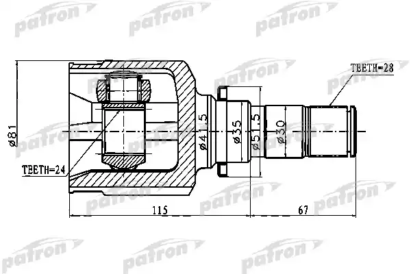 PCV1747 PATRON ШРУС