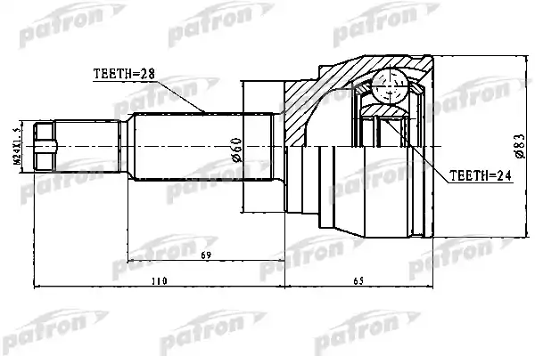 PCV1754 PATRON ШРУС