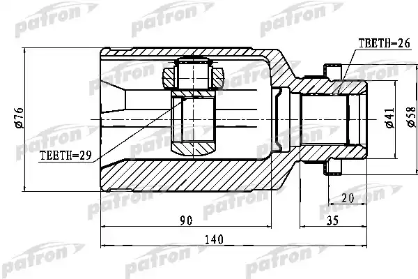 PCV1758 PATRON ШРУС