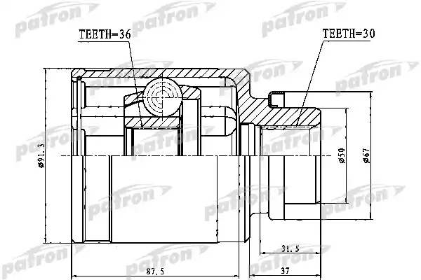 PCV1762 PATRON ШРУС