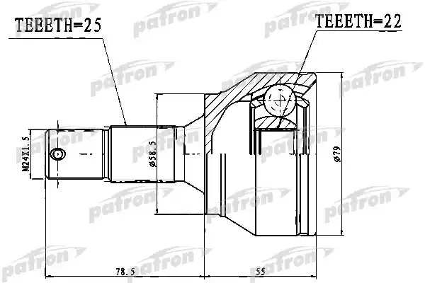 ШРУС PATRON PCV1765