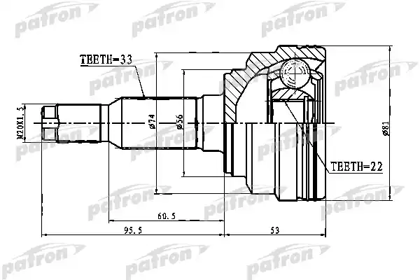 PCV1776 PATRON ШРУС