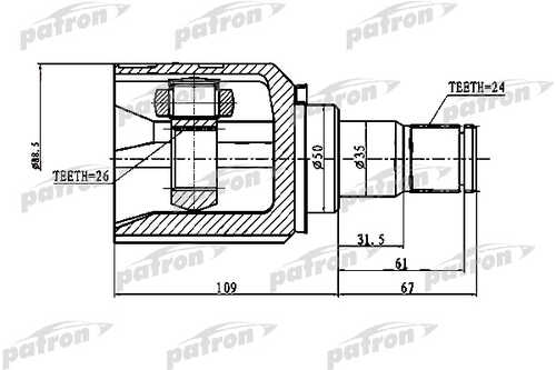 PCV1777 PATRON ШРУС