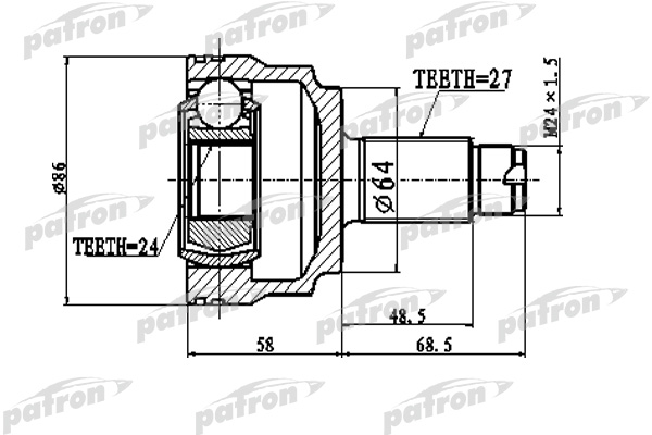 ШРУС PATRON PCV1796