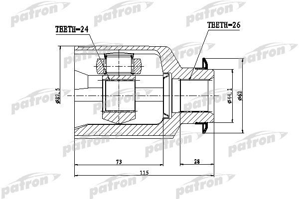 PCV1809 PATRON ШРУС