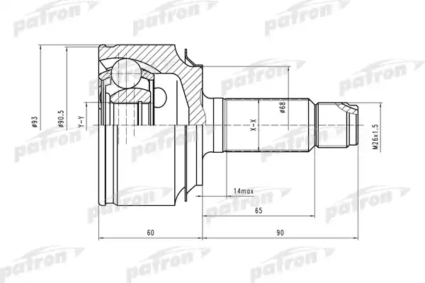 PCV2124 PATRON ШРУС