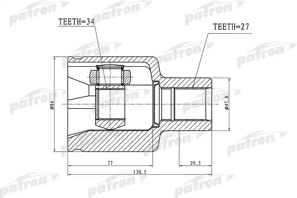 PCV3022 PATRON ШРУС