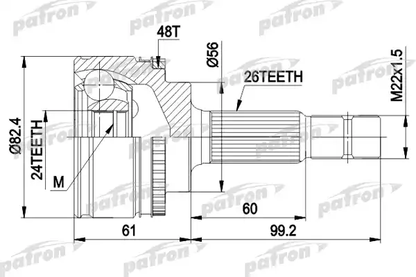 PCV3445 PATRON ШРУС