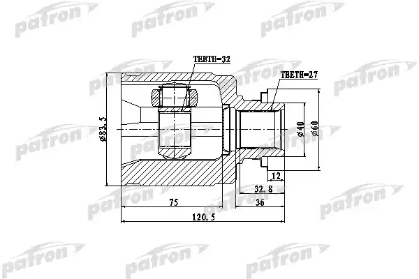 PCV4013 PATRON ШРУС