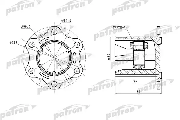 PCV5004 PATRON ШРУС