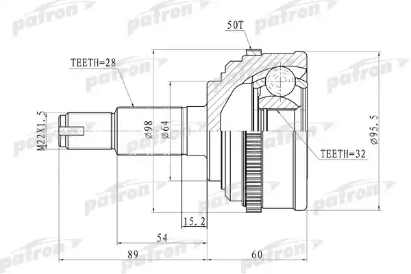 PCV9574 PATRON ШРУС