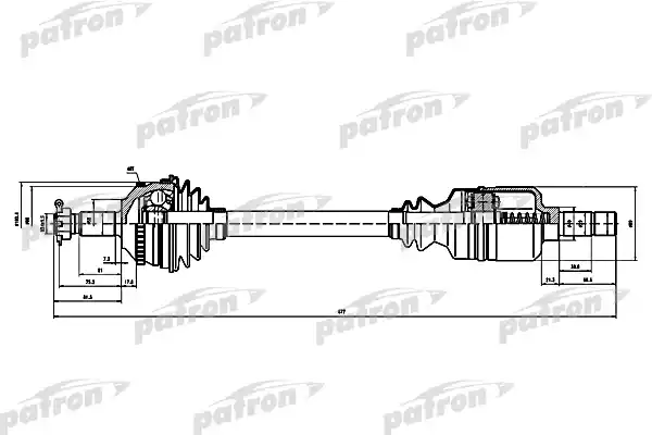 PDS0144 PATRON Полуось