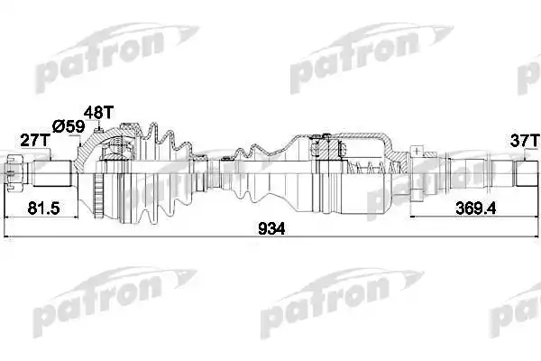 Полуось PATRON PDS0145