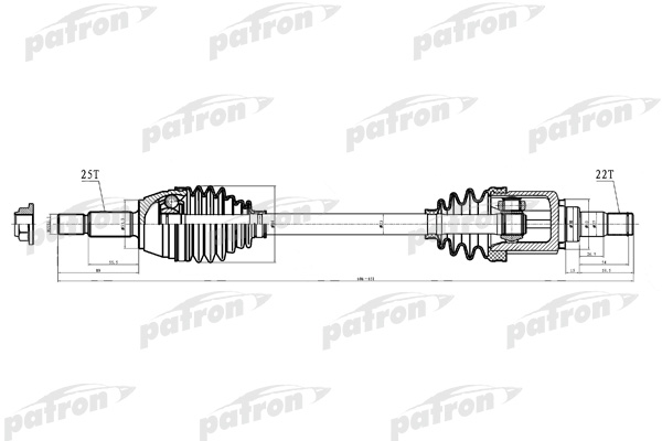 Полуось PATRON PDS0221