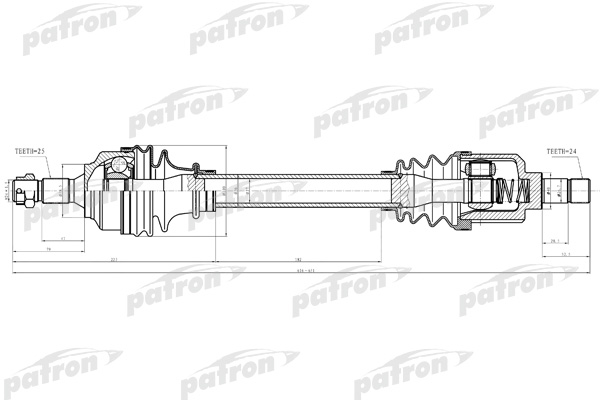 Полуось PATRON PDS0282