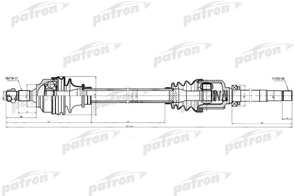 Полуось PATRON PDS0283