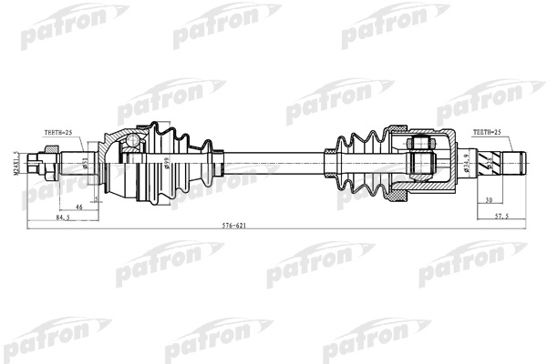 PDS0287 PATRON Полуось