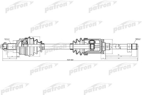 PDS0380 PATRON Полуось